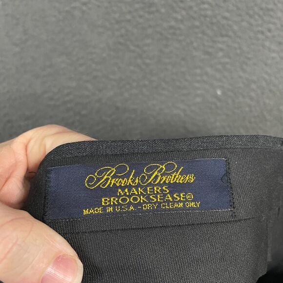 Brooks Brothers Pants Mens 34x30 Gray Striped Classic Fit Dress Slacks Wool - Picture 3 of 11